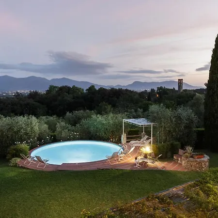 Villa Melograno Farmhouse, Romantic With Private Infinity Pool And Great Views In Lucca Piaggiori